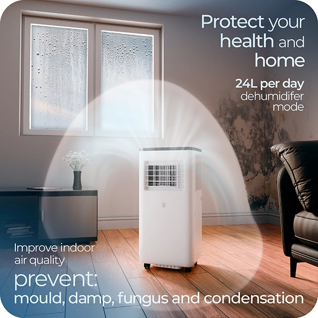 Avalla S-220 4-in-1 portable air conditioner, fan & 24L dehumidifier - for multi-rooms