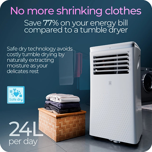 Refurbished S-290 3-in-1 powerful air conditioner & 24L dehumidifier - for multi-rooms