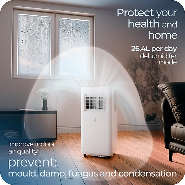 Refurbished S-360 4-in-1 powerful portable air conditioner & 26L dehumidifier - 10000BTU