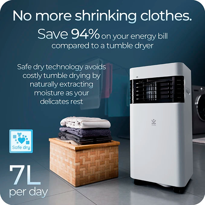 Refurbished S-50 4-in-1 quiet air conditioner & 7L dehumidifier combo - for medium rooms