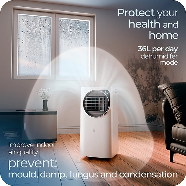 Refurbished S-770 4-in-1 portable industrial air conditioner & 36L dehumidifier - 12000BTU