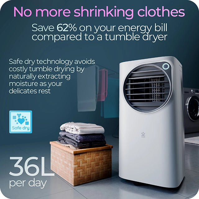 Refurbished S-770 4-in-1 portable industrial air conditioner & 36L dehumidifier - 12000BTU