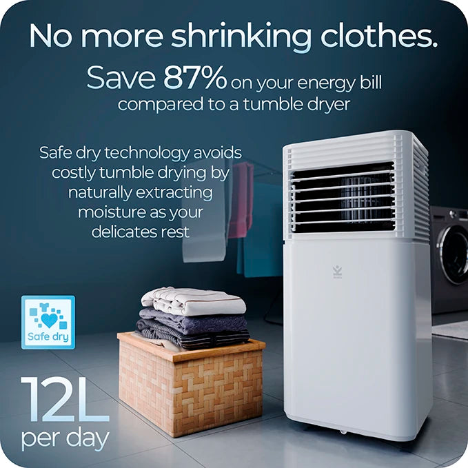 Avalla S-80 4-in-1 mobiles Klimagerät mit 12 L Luftentfeuchter – für Einzelräume