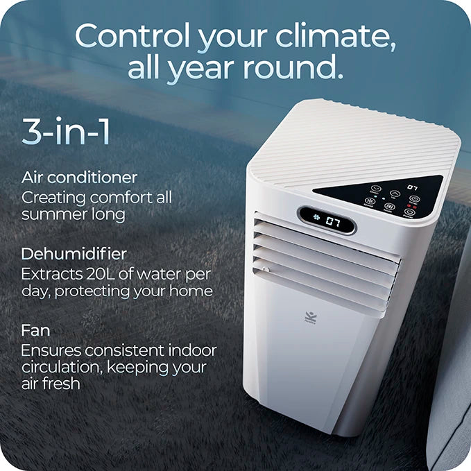 Refurbished S-95 3-in-1 portable air conditioner & 20L dehumidifier combo - for large rooms