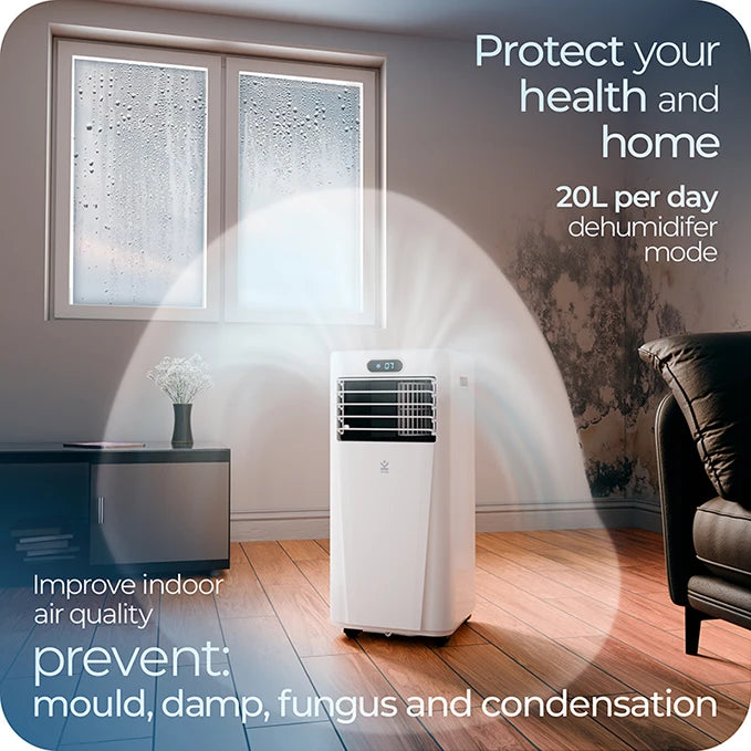 Refurbished S-95 3-in-1 portable air conditioner & 20L dehumidifier combo - for large rooms