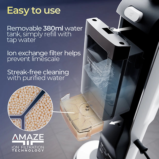 Avalla T-30 Automatic Steam & Scrub Mop with Dual Rotating Mop Pads - for Hard Floors