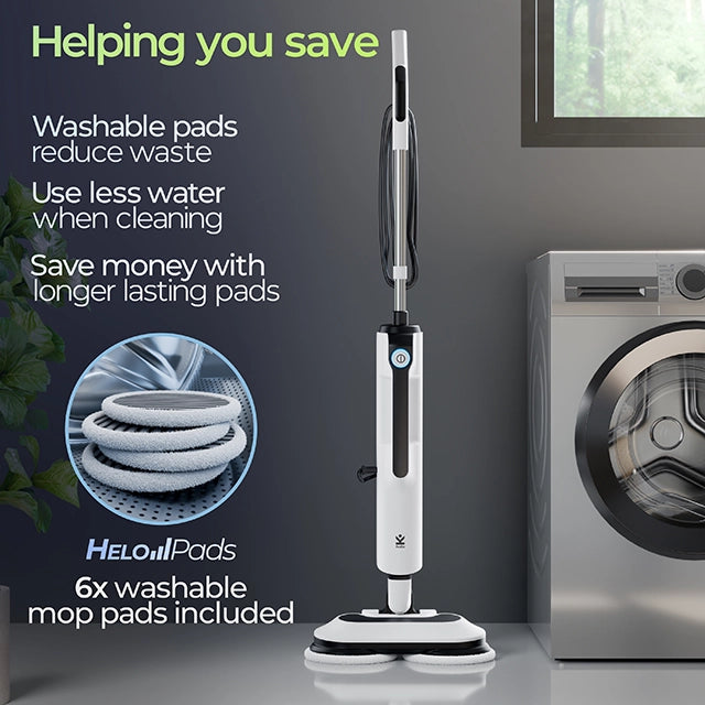 Avalla T-30 Automatic Steam & Scrub Mop with Dual Rotating Mop Pads - for Hard Floors