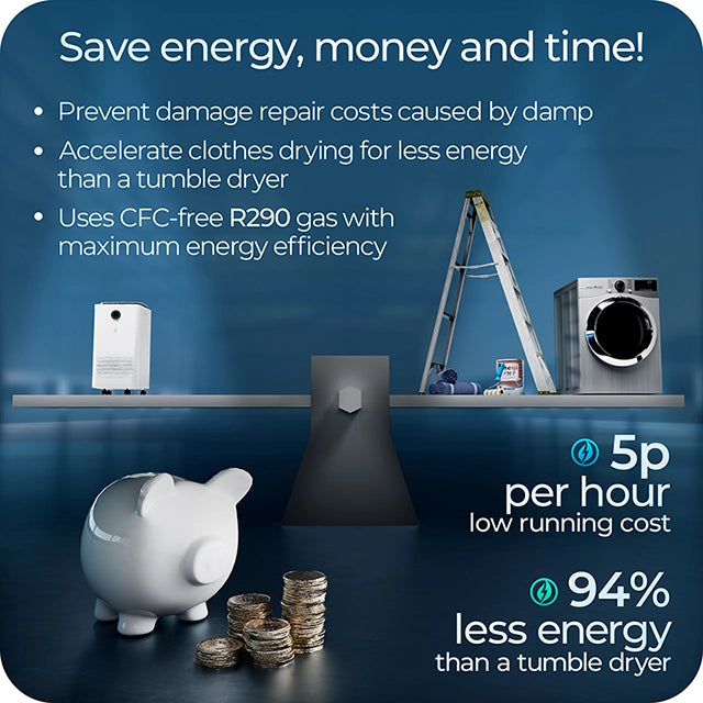 Refurbished Avalla X-125 smart low energy dehumidifier - 12l