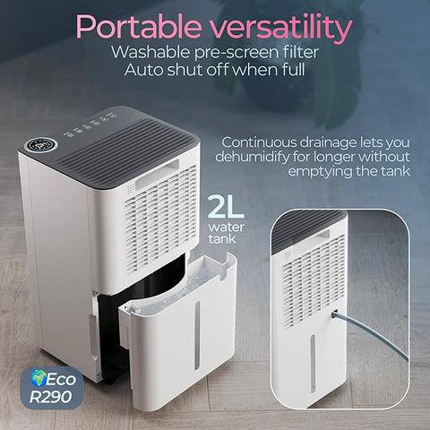 Avalla X-350 deumidificatore 12L e purificatore d’aria – per più stanze