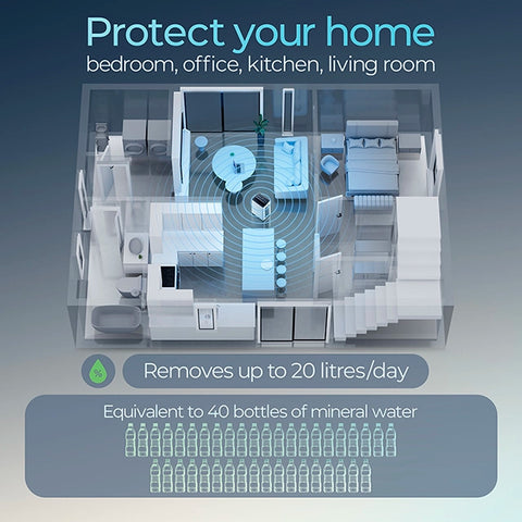 Avalla X-550 20L low energy dehumidifier & air purifier combo - for the whole home